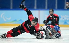 (SP)CHINA-BEIJING-WINTER PARALYMPICS-PARA ICE HOCKEY-QUALIFYING FINALS-CHN VS CZE (CN)