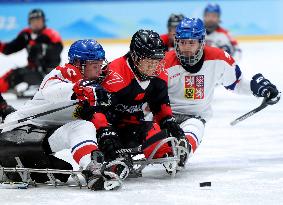 (SP)CHINA-BEIJING-WINTER PARALYMPICS-PARA ICE HOCKEY-QUALIFYING FINALS-CHN VS CZE (CN)