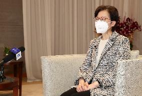 CHINA-HONG KONG-CARRIE LAM-INTERVIEW (CN)