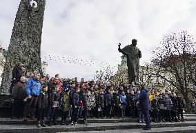 Statue of Ukrainian poet Taras Shevchenko