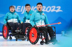 (SP)CHINA-BEIJING-WINTER PARALYMPICS-WHEELCHAIR CURLING-ROUND ROBIN SESSION-CHN VS GBR(CN)