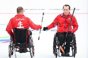 (SP)CHINA-BEIJING-WINTER PARALYMPICS-WHEELCHAIR CURLING-ROUND ROBIN SESSION-SVK VS SUI(CN)