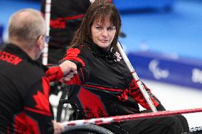 (SP)CHINA-BEIJING-WINTER PARALYMPICS-WHEELCHAIR CURLING-ROUND ROBIN SESSION-CAN VS NOR(CN)