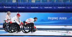 (SP)CHINA-BEIJING-WINTER PARALYMPICS-WHEELCHAIR CURLING-ROUND ROBIN SESSION-SVK VS SUI (CN)