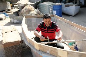 IRAQ-BAGHDAD-WOODEN BOAT