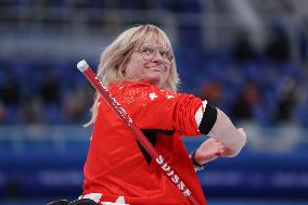 (SP)CHINA-BEIJING-WINTER PARALYMPICS-WHEELCHAIR CURLING-ROUND ROBIN SESSION-SUI VS EST (CN)