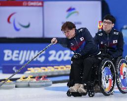 (SP)CHINA-BEIJING-WINTER PARALYMPICS-WHEELCHAIR CURLING-ROUND ROBIN SESSION-KOR VS USA(CN)