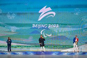 (SP)CHINA-BEIJING-BEIJING 2022 WINTER PARALYMPICS-ALPINE SKIING-MEN'S GIANT SLALOM-STANDING-AWARDING CEREMONY(CN)