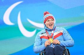 (SP)CHINA-BEIJING-BEIJING 2022 WINTER PARALYMPICS-ALPINE SKIING-MEN'S GIANT SLALOM-SITTING-AWARDING CEREMONY(CN)