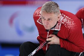 (SP)CHINA-BEIJING-WINTER PARALYMPICS-WHEELCHAIR CURLING-ROUND ROBIN SESSION-LAT VS CHN (CN)