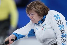 (SP)CHINA-BEIJING-WINTER PARALYMPICS-WHEELCHAIR CURLING-ROUND ROBIN SESSION- SVK VS EST(CN)