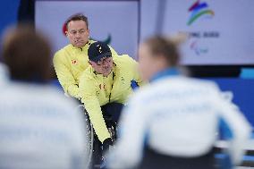 (SP)CHINA-BEIJING-WINTER PARALYMPICS-WHEELCHAIR CURLING-ROUND ROBIN SESSION- KOR VS SWE (CN)