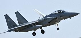 Resumption of F-15 flight training in central Japan