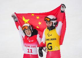 (SP)CHINA-BEIJING-WINTER PARALYMPICS-ALPINE SKIING-WOMEN'S GIANT SLALOM-VISION IMPAIRED (CN)