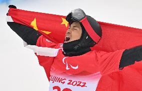 (SP)CHINA-ZHANGJIAKOU-WINTER PARALYMPICS-PARA SNOWBOARD-MEN'S BANKED SLALOM SB-LL1(CN)