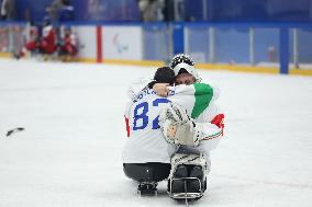 (SP)CHINA-BEIJING-WINTER PARALYMPICS-PARA ICE HOCKEY-CLASSIFICATION GAME 5-6-CZE VS ITA
