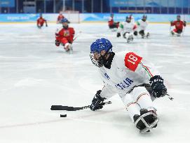 (SP)CHINA-BEIJING-WINTER PARALYMPICS-PARA ICE HOCKEY-CLASSIFICATION GAME 5-6-CZE VS ITA