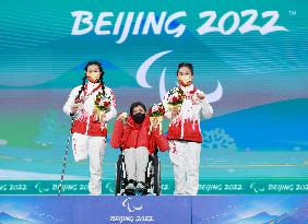 (SP)CHINA-BEIJING-WINTER PARALYMPICS-PARA ALPINE SKIING-WOMEN'S GIANT SLALOM-AWARDING CEREMONY(CN)