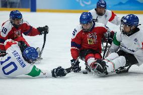 (SP)CHINA-BEIJING-WINTER PARALYMPICS-PARA ICE HOCKEY-CLASSIFICATION GAME 5-6-CZE VS ITA(CN)