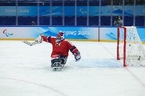 (SP)CHINA-BEIJING-WINTER PARALYMPICS-PARA ICE HOCKEY-CLASSIFICATION GAME 5-6-CZE VS ITA(CN)