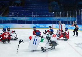 (SP)CHINA-BEIJING-WINTER PARALYMPICS-PARA ICE HOCKEY-CLASSIFICATION GAME 5-6-CZE VS ITA(CN)