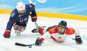 (SP)CHINA-BEIJING-WINTER PARALYMPICS-PARA ICE HOCKEY-SEMIFINALS-CHN VS USA(CN)