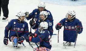 (SP)CHINA-BEIJING-WINTER PARALYMPICS-PARA ICE HOCKEY-SEMIFINALS-CHN VS USA(CN)