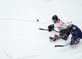 (SP)CHINA-BEIJING-WINTER PARALYMPICS-PARA ICE HOCKEY-SEMIFINALS-CHN VS USA(CN)