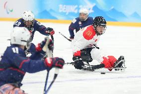 (SP)CHINA-BEIJING-WINTER PARALYMPICS-PARA ICE HOCKEY-SEMIFINALS-CHN VS USA(CN)