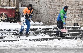 TURKEY-ISTANBUL-SNOW