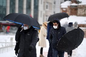 TURKEY-ISTANBUL-SNOW