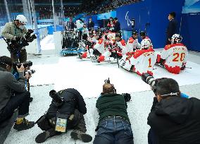 (SP)CHINA-BEIJING-WINTER PARALYMPICS-PARA ICE HOCKEY-SEMIFINALS-CHN VS USA(CN)