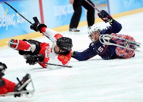 (SP)CHINA-BEIJING-WINTER PARALYMPICS-PARA ICE HOCKEY-SEMIFINALS-CHN VS USA(CN)