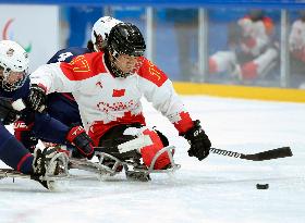 (SP)CHINA-BEIJING-WINTER PARALYMPICS-PARA ICE HOCKEY-SEMIFINALS-CHN VS USA(CN)