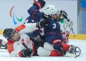 (SP)CHINA-BEIJING-WINTER PARALYMPICS-PARA ICE HOCKEY-SEMIFINALS-CHN VS USA(CN)