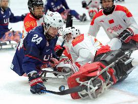 (SP)CHINA-BEIJING-WINTER PARALYMPICS-PARA ICE HOCKEY-SEMIFINALS-CHN VS USA(CN)