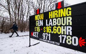 CANADA-TORONTO-UNEMPLOYMENT RATE-DECLINE