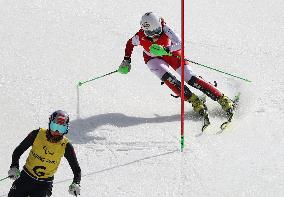 (SP)CHINA-BEIJING-WINTER PARALYMPICS-ALPINE SKIING-WOMEN'S SLALOM VISION IMPAIRED(CN)