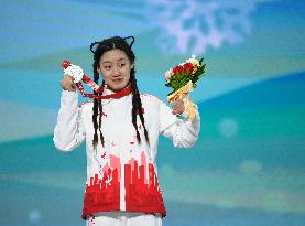 (SP)CHINA-BEIJING-WINTER PARALYMPICS-PARA ALPINE SKIING-WOMEN'S SLALOM-STANDING-AWARDING CEREMONY(CN)