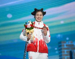 (SP)CHINA-BEIJING-WINTER PARALYMPICS-PARA ALPINE SKIING-WOMEN'S SLALOM SITTING-VICTORY CEREMONY(CN)