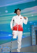 (SP)CHINA-BEIJING-WINTER PARALYMPICS-PARA ALPINE SKIING-WOMEN'S SLALOM SITTING-VICTORY CEREMONY(CN)
