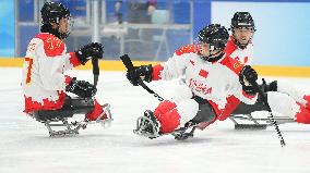 (SP)CHINA-BEIJING-WINTER PARALYMPICS-PARA ICE HOCKEY-BRONZE MEDAL GAME-CHN VS KOR(CN)