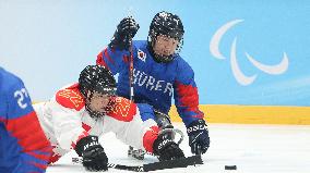 (SP)CHINA-BEIJING-WINTER PARALYMPICS-PARA ICE HOCKEY-BRONZE MEDAL GAME-CHN VS KOR(CN)