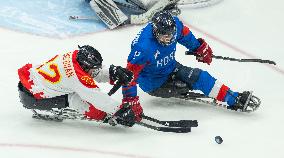 (SP)CHINA-BEIJING-WINTER PARALYMPICS-PARA ICE HOCKEY-BRONZE MEDAL GAME-CHN VS KOR(CN)