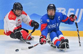 (SP)CHINA-BEIJING-WINTER PARALYMPICS-PARA ICE HOCKEY-BRONZE MEDAL GAME-CHN VS KOR(CN)