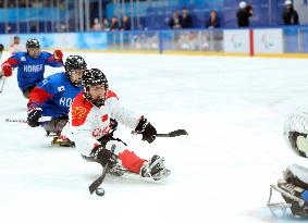 (SP)CHINA-BEIJING-WINTER PARALYMPICS-PARA ICE HOCKEY-BRONZE MEDAL GAME-CHN VS KOR(CN)