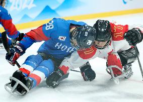 (SP)CHINA-BEIJING-WINTER PARALYMPICS-PARA ICE HOCKEY-BRONZE MEDAL GAME-CHN VS KOR(CN)