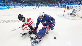 (SP)CHINA-BEIJING-WINTER PARALYMPICS-PARA ICE HOCKEY-GOLD MEDAL GAME-USA VS CAN (CN)