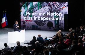 FRANCE-AUBERVILLIERS-MACRON-RE-ELECTION MANIFESTO