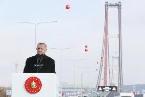 TURKEY-CANAKKALE-DARDANELLES STRAIT-BRIDGE-INAUGURATION